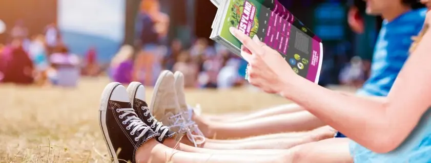 Programmaboekjes voor festivalbezoekers