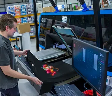 Textiel bedrukken met CMYK digitaal drukken