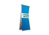 L-banner voor beurs of presentatie