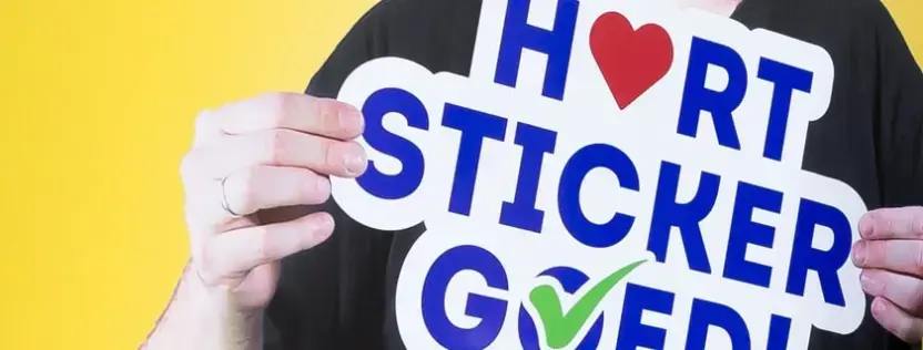 Zo plak je een grote sticker