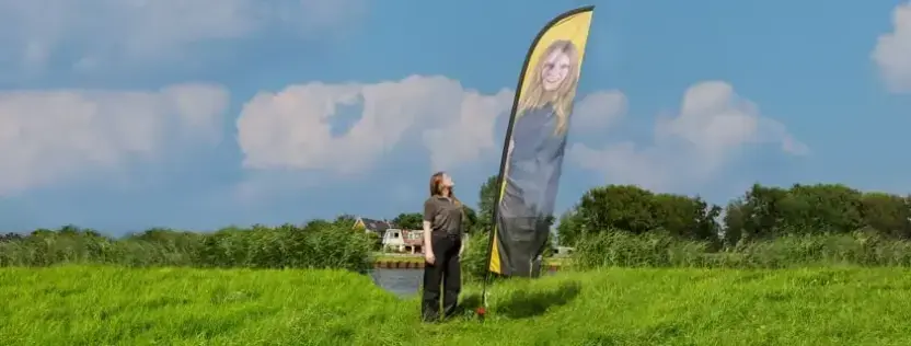 Zo zet jij je beachflag op
