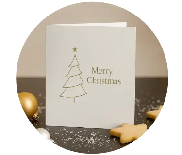kerstkaart minimalistisch