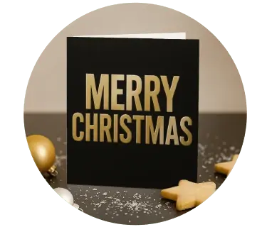 kerstkaart typografisch