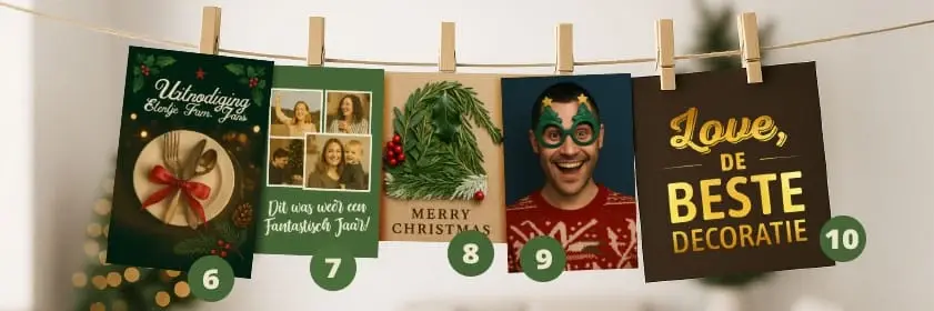 Kerstkaart ideeën 6 tot en met 10