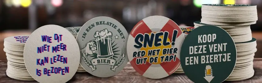 Voorbeelden van creatieve bierviltjes