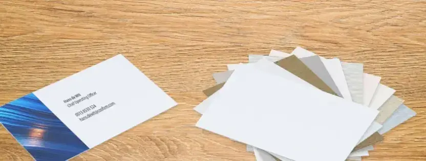 Papiersoorten voor jouw visitekaartjes