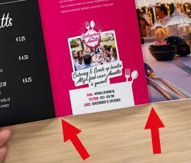 Onjuiste afmeting voor drukwerkontwerp