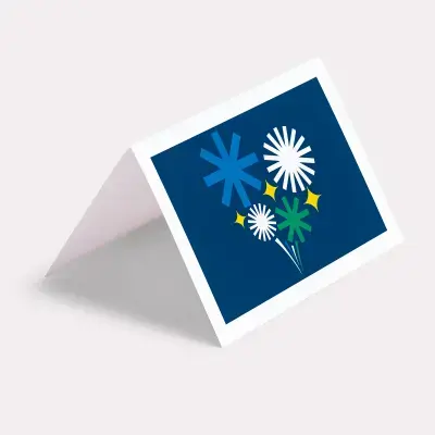 Gevouwen nieuwjaarskaarten