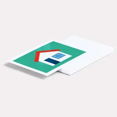 Ongevouwen verhuiskaarten