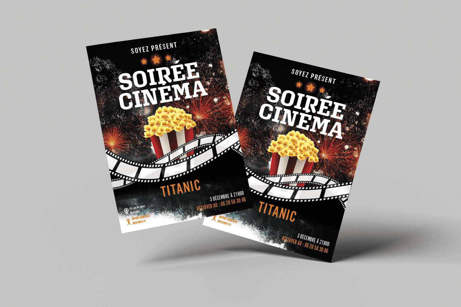 flyer soirée cinema