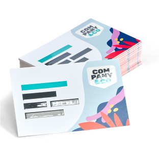Visitekaartje met spot-UV in het ontwerp