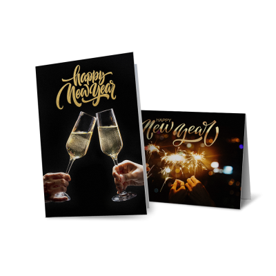 Gevouwen nieuwjaarskaarten