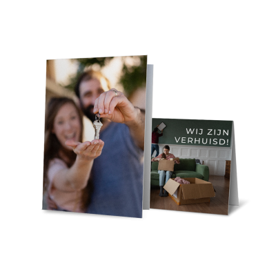 Gevouwen verhuiskaarten