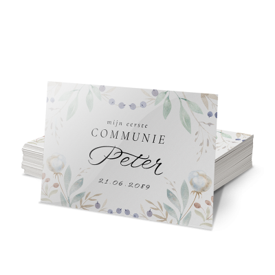 Ongevouwen communiekaarten
