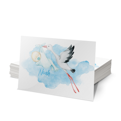 Ongevouwen geboortekaartjes