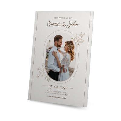 Ongevouwen trouwkaarten