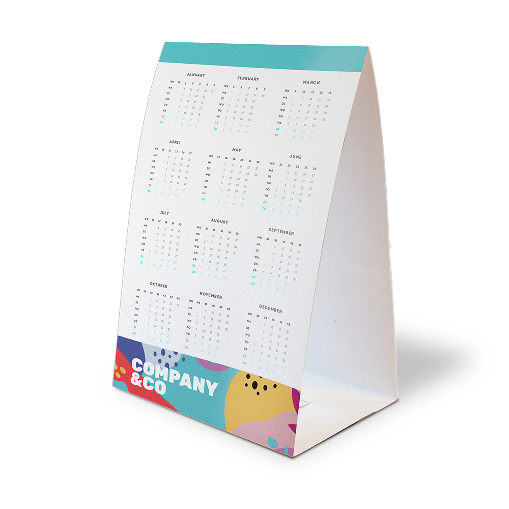 Driehoekskalender bedrukken