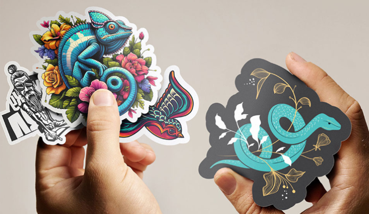 Contour gesneden stickers drukken